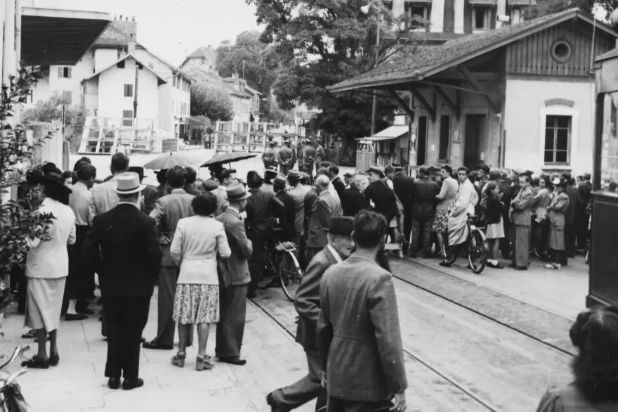 Беженцы на закрытой границе Франции и Швейцарии, 1943 год