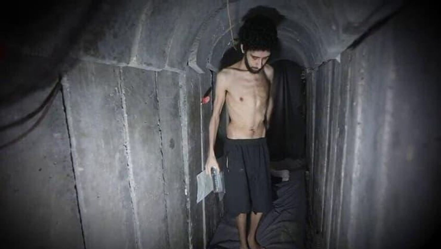 Evyatar David in a Hamas tunnel
