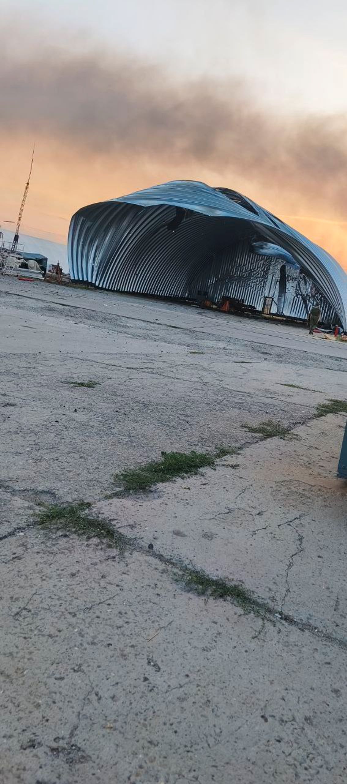 Последствия налета на военный аэродром Мариновка в Волгоградской области 