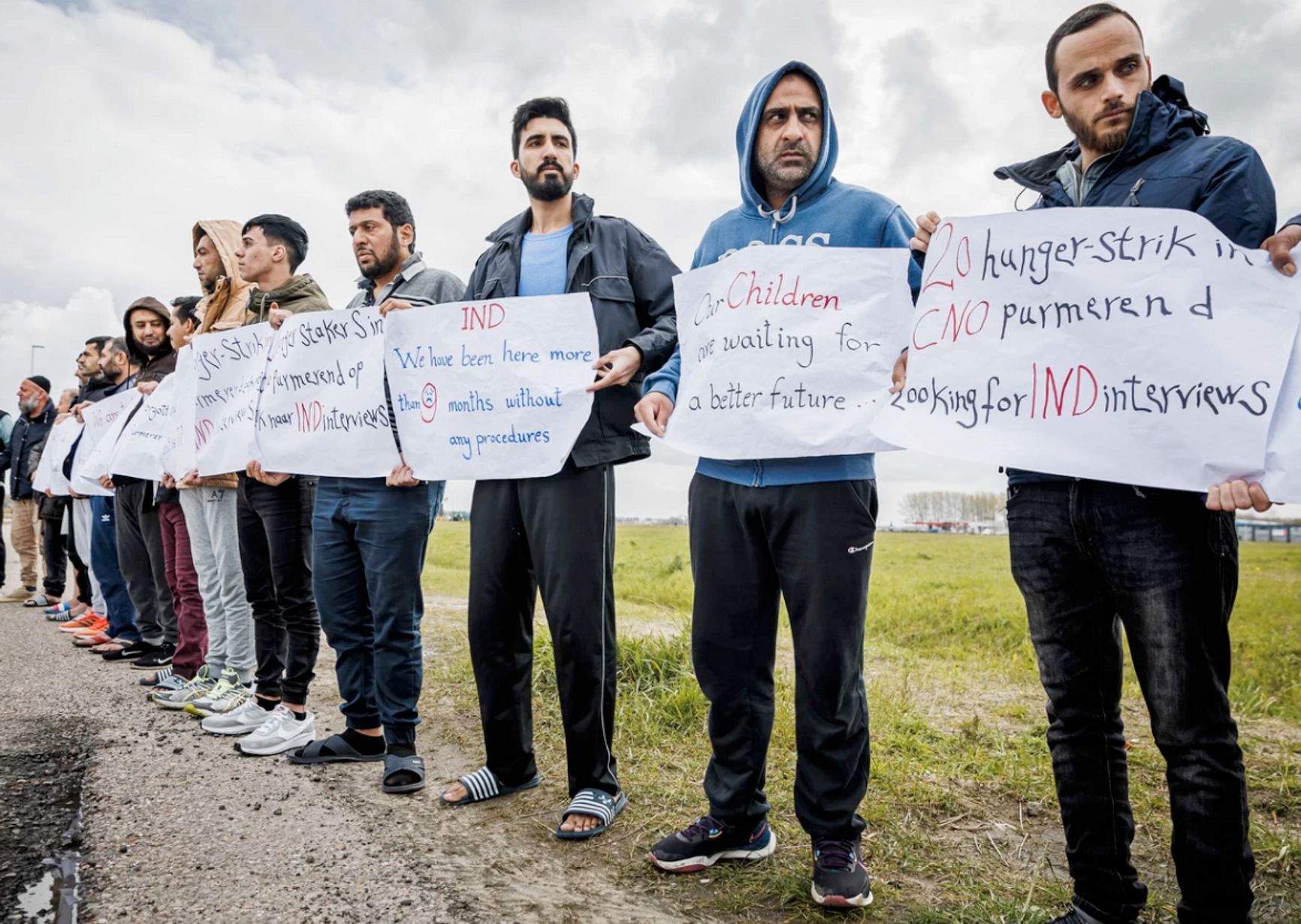 Акция протеста беженцев