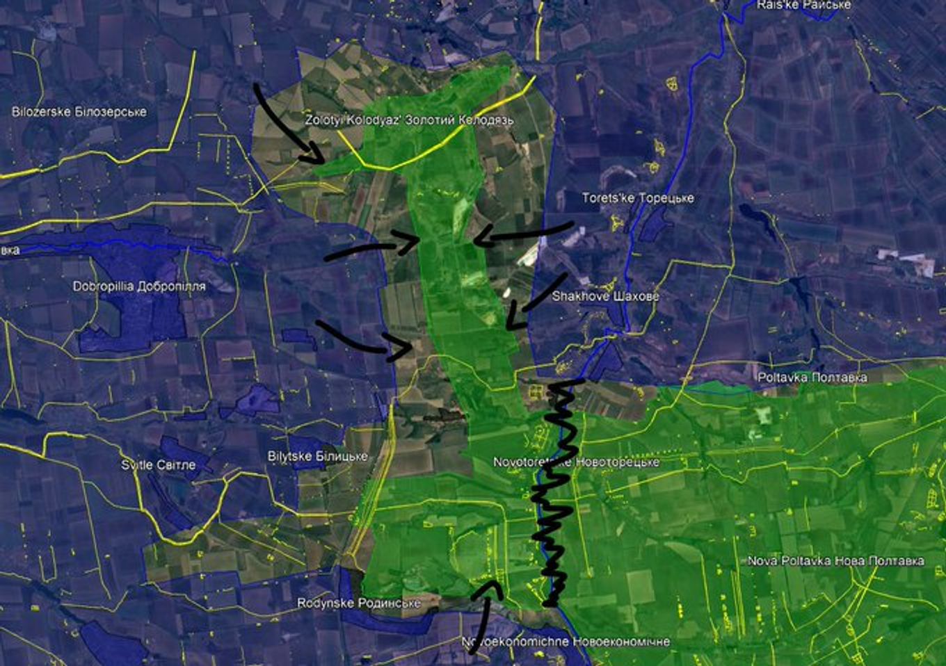 Предположительный замысел стабилизационных действий ВСУ в зоне российского «прорыва» на восточном фланге покровского направления