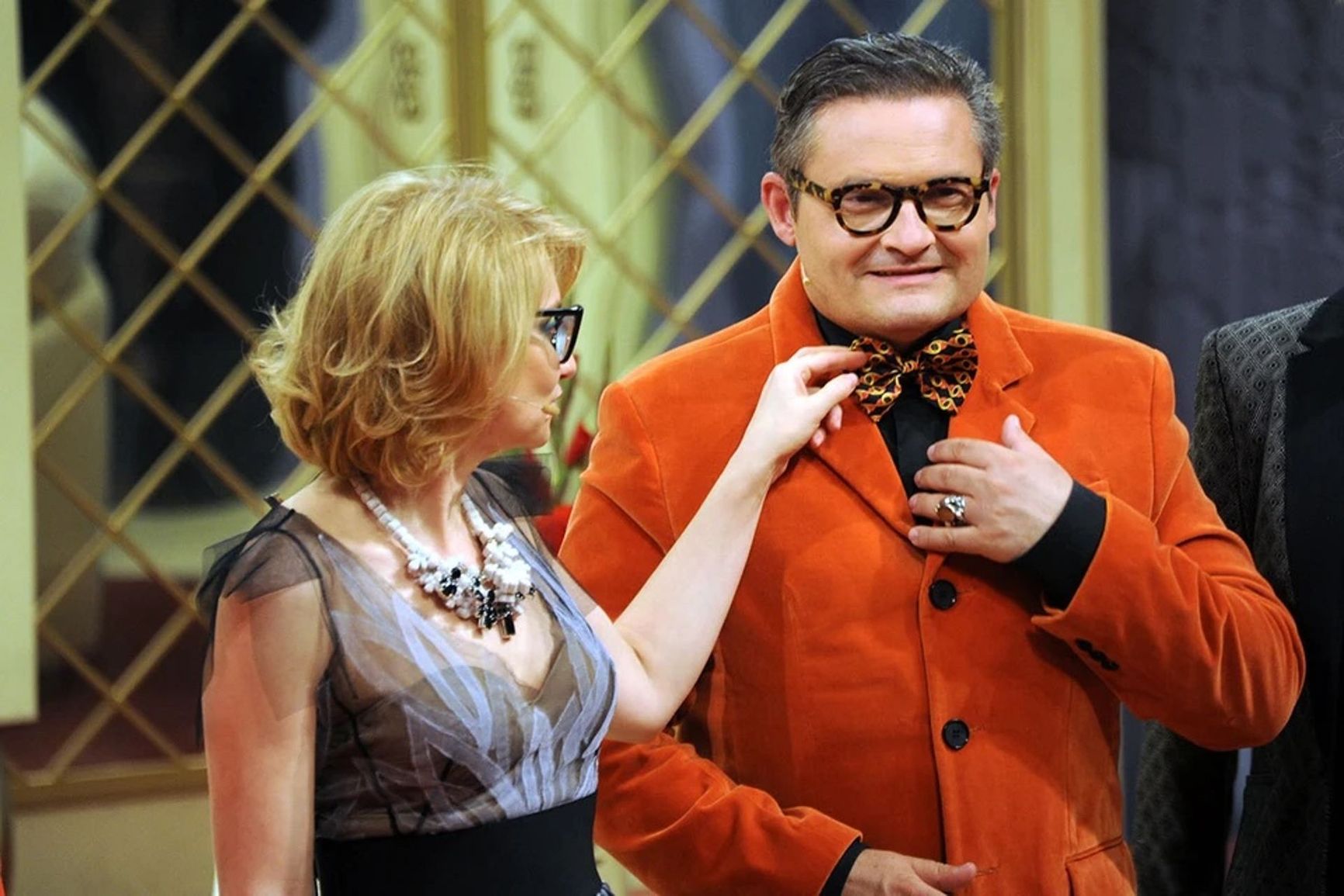 Fashion historian Alexander Vasiliev on the Fashion Verdict show. After the start of the full-scale war, he left both the program and the country. Since 2024 the show has been hosted by Liliya Rakh