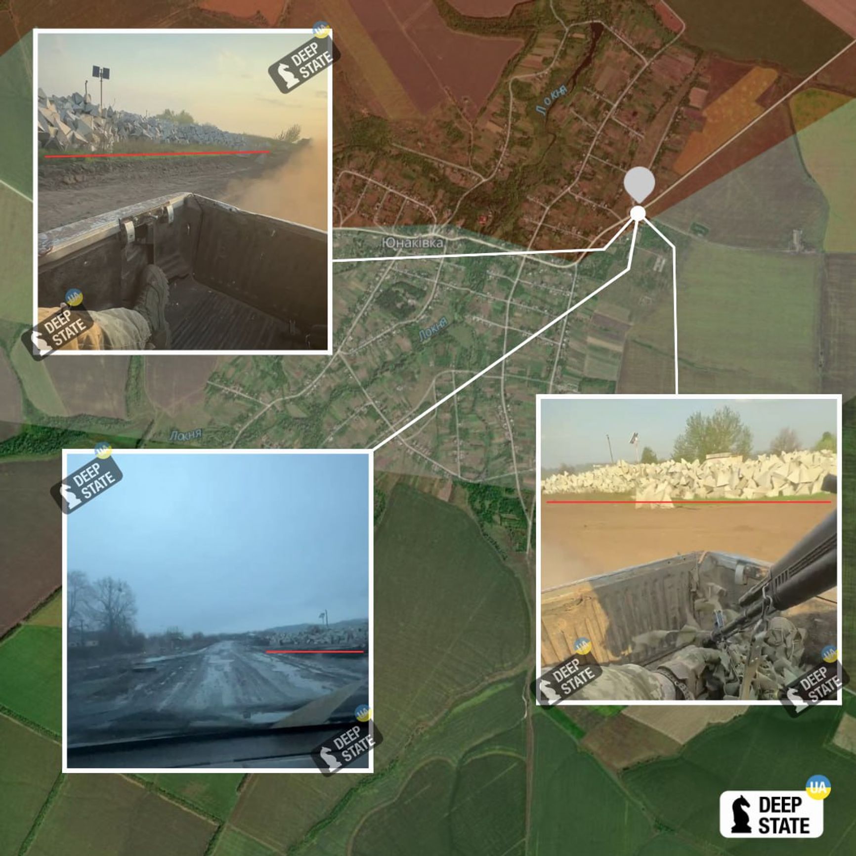 Сваленные в кучу «зубы дракона» на окраинах Юнаковки