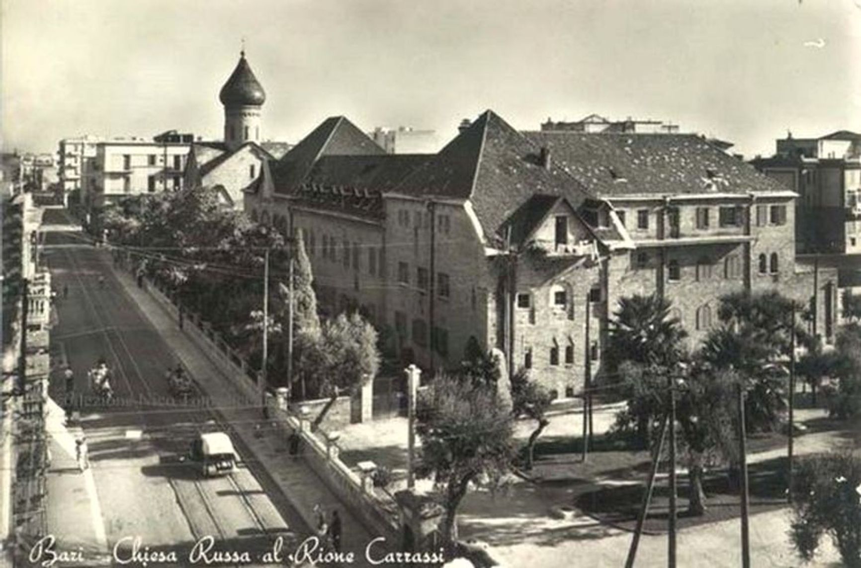 Russian compound in Bari, postcard